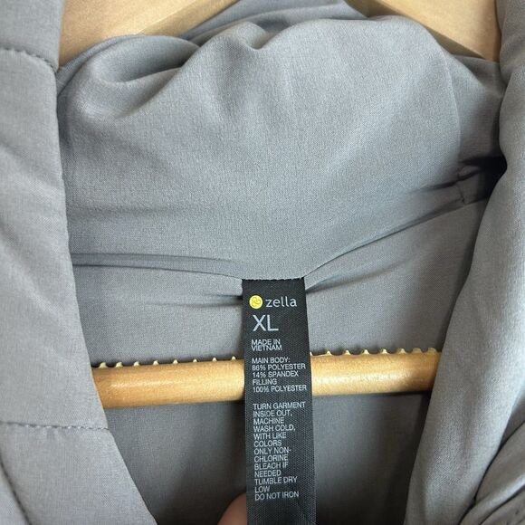 ZELLA Quilted Puffer Coat Jacket Women's Size XL Gray Winter Longline NEW $169 - Picture 5 of 9